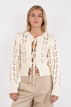 Bethie Knit Cardigan - Creme